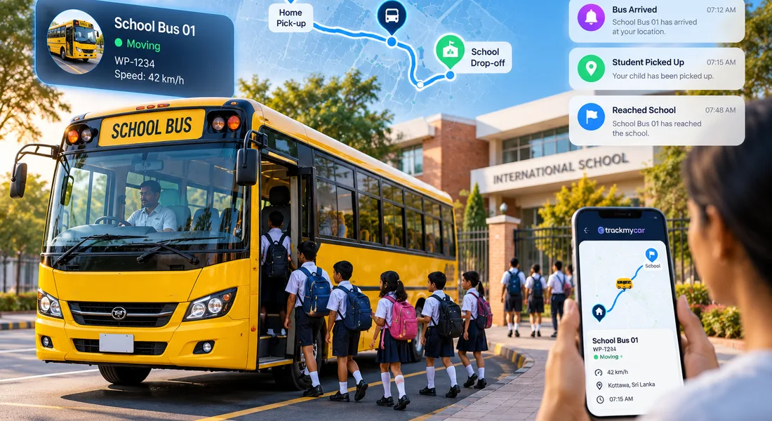 School Bus Tracking | TrackMyCar.lk